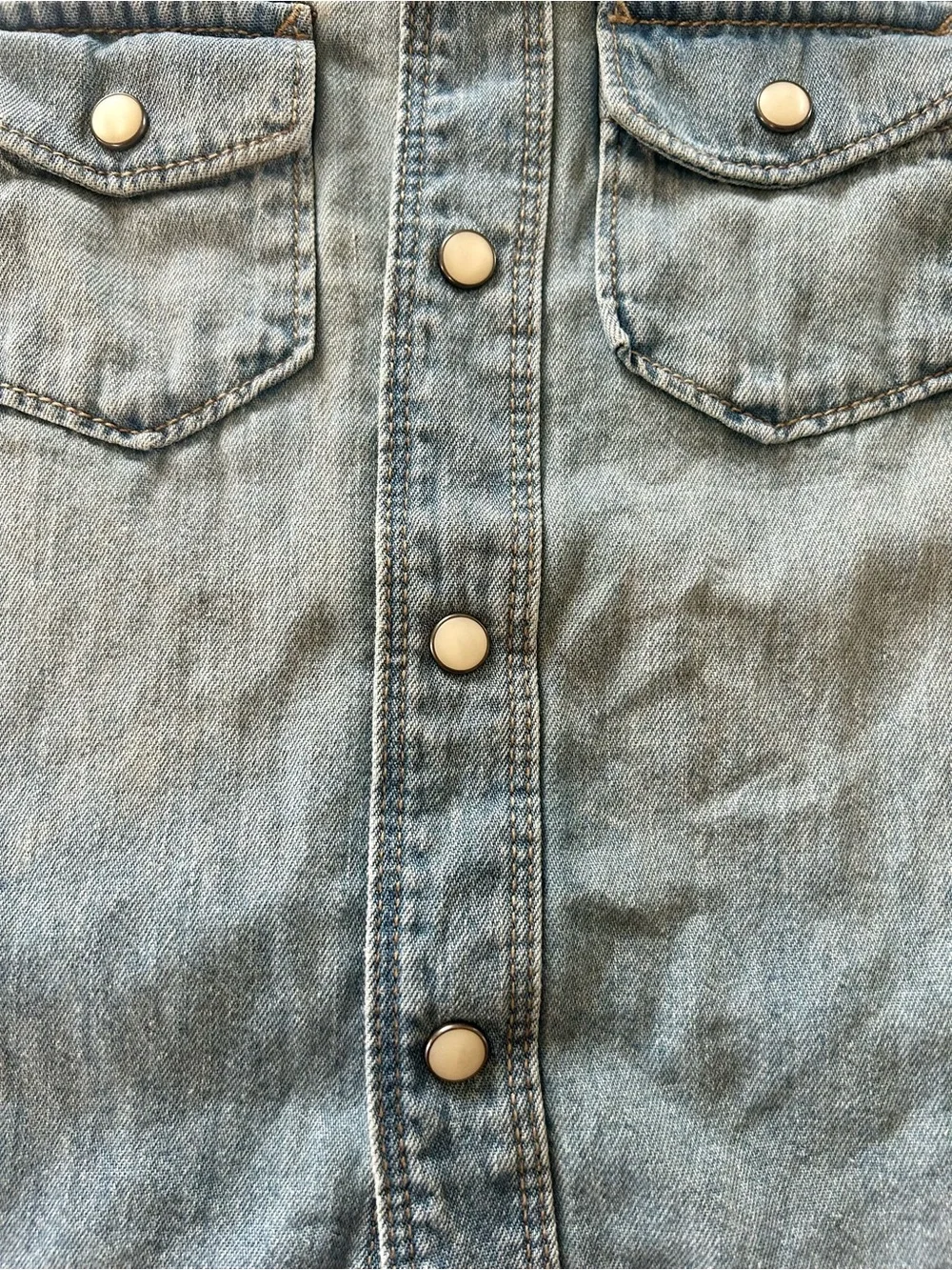 Baby Gap 1969 Toddler Denim Button Down Shirt Light Wash 3T